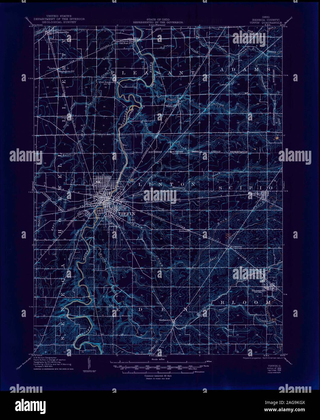 Tiffin ohio map hi-res stock photography and images - Alamy