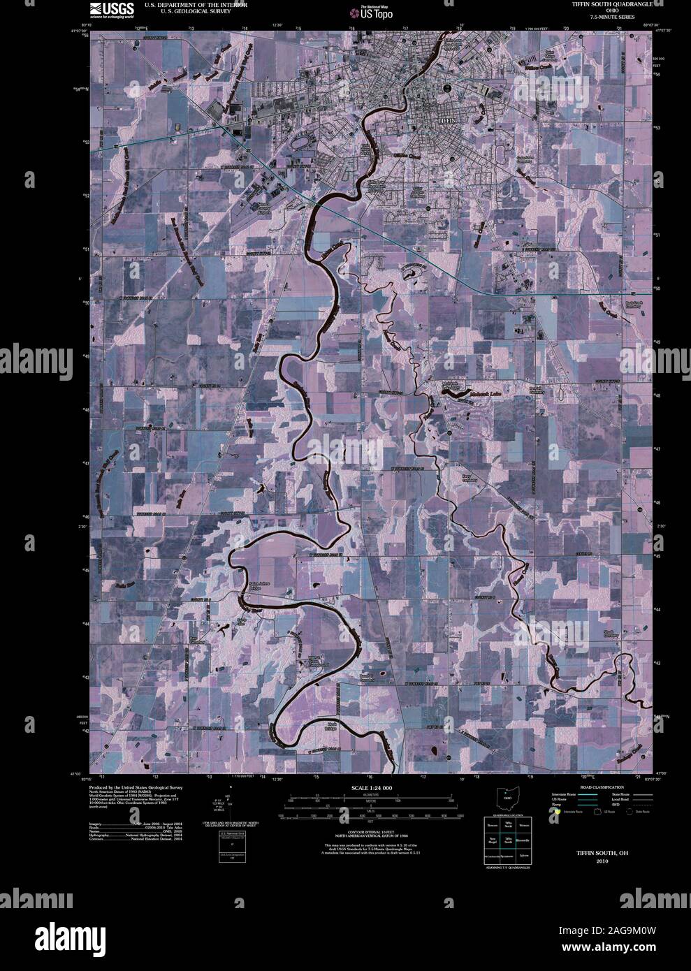 Map of tiffin ohio hires stock photography and images Alamy