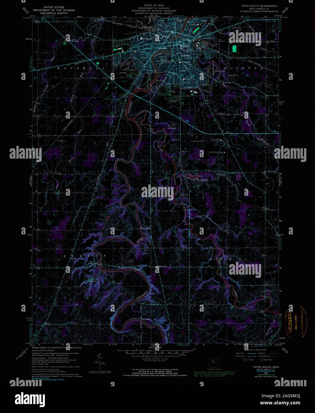 Tiffin ohio map hi-res stock photography and images - Alamy