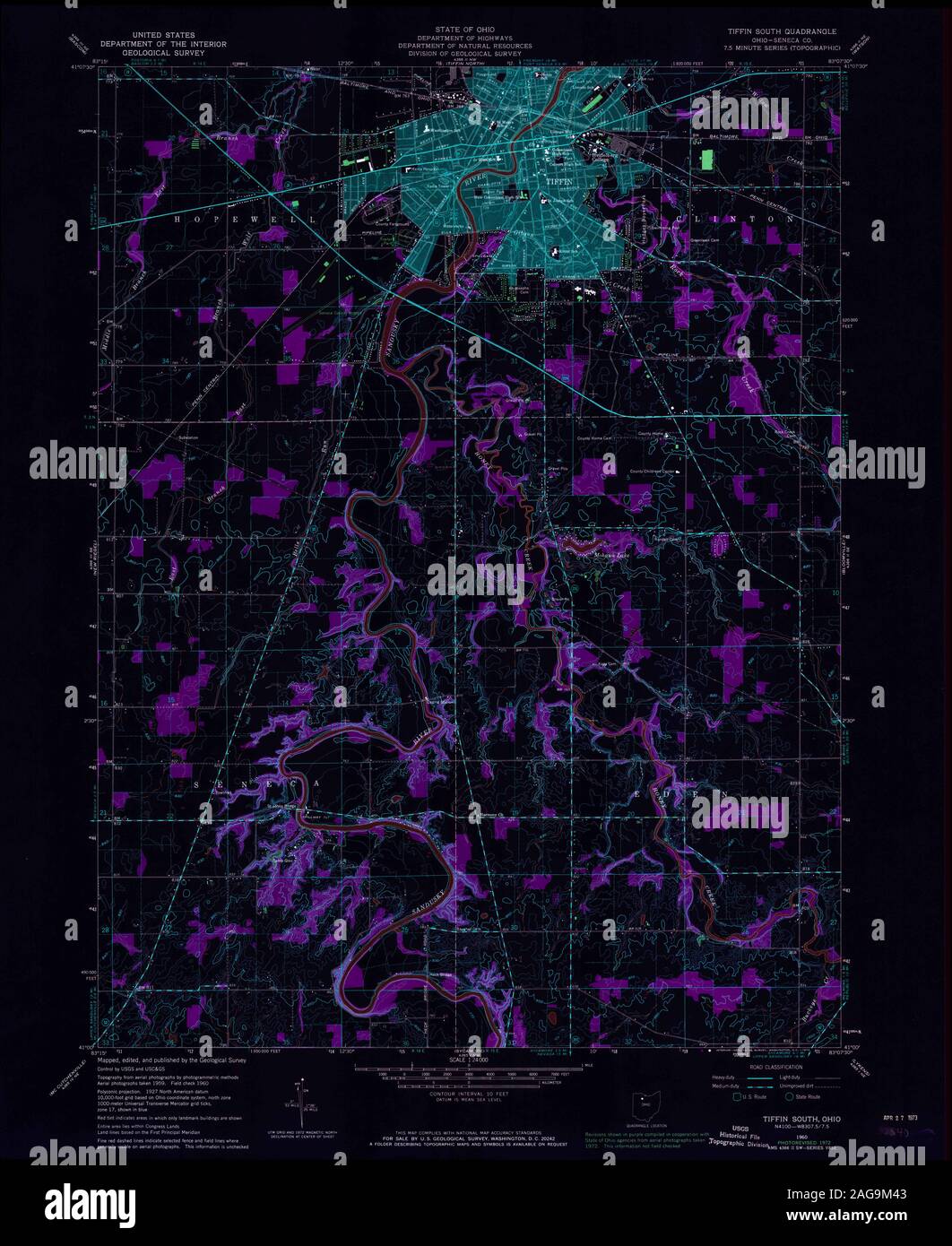 Map of tiffin ohio hires stock photography and images Alamy