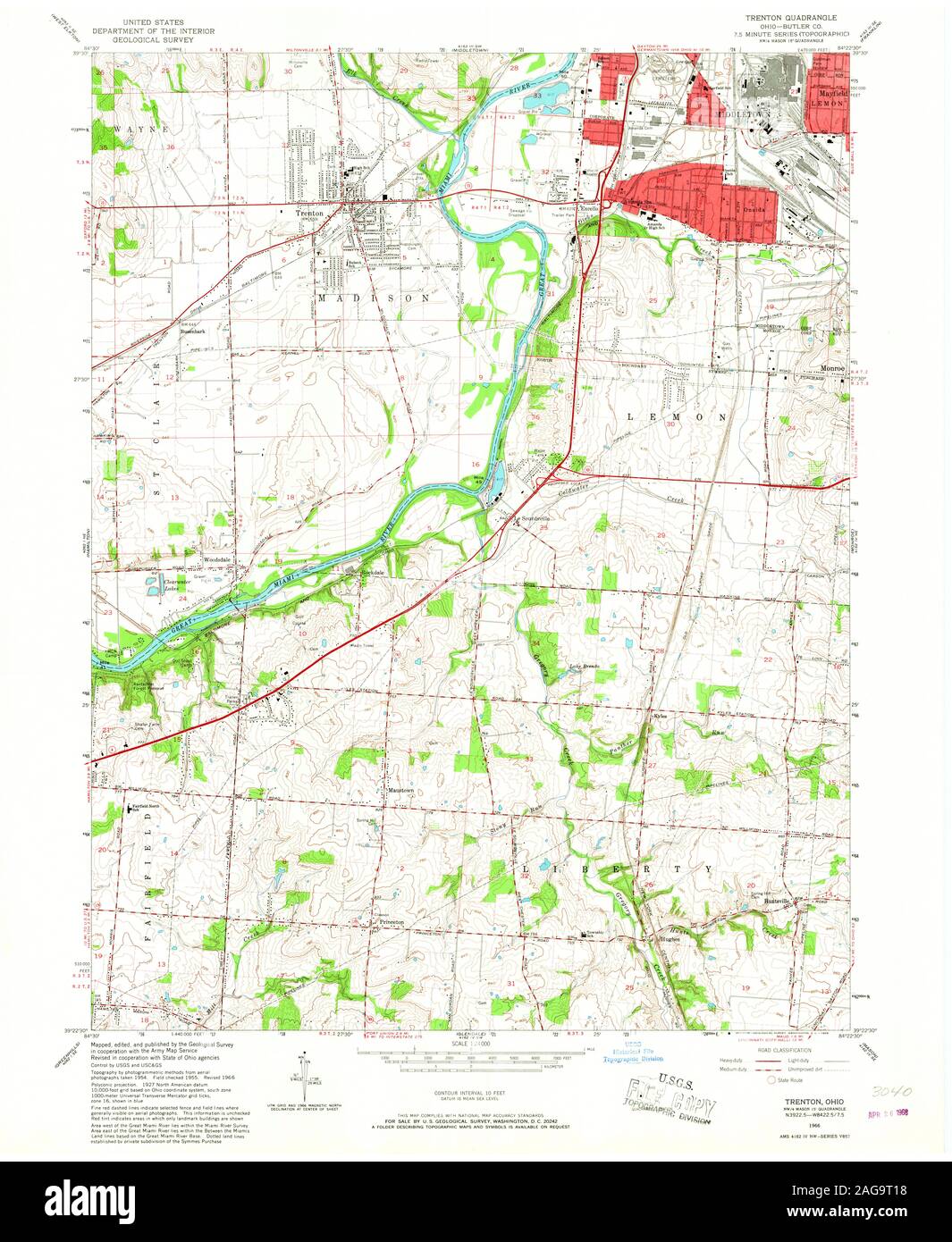 Trenton ohio map Cut Out Stock Images & Pictures Alamy