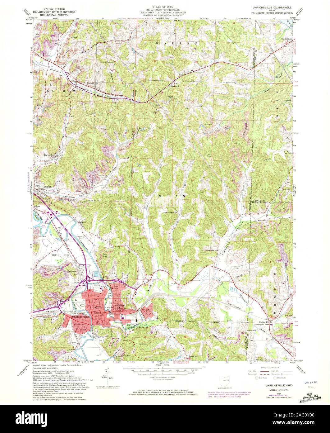 Uhrichsville ohio map Cut Out Stock Images & Pictures Alamy