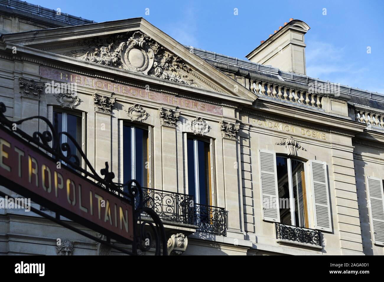 Thiers Library - Place Saint Georges - Paris - France Stock Photo