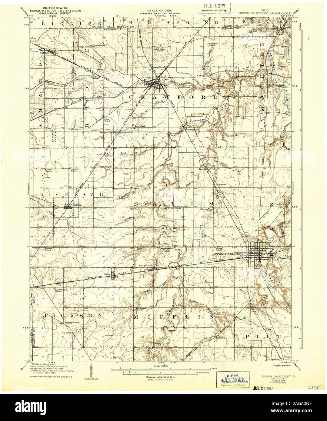 Upper sandusky ohio map hires stock photography and images Alamy