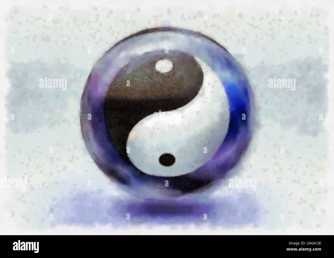 Chinese taoism nature painting hi-res stock photography and images - Alamy