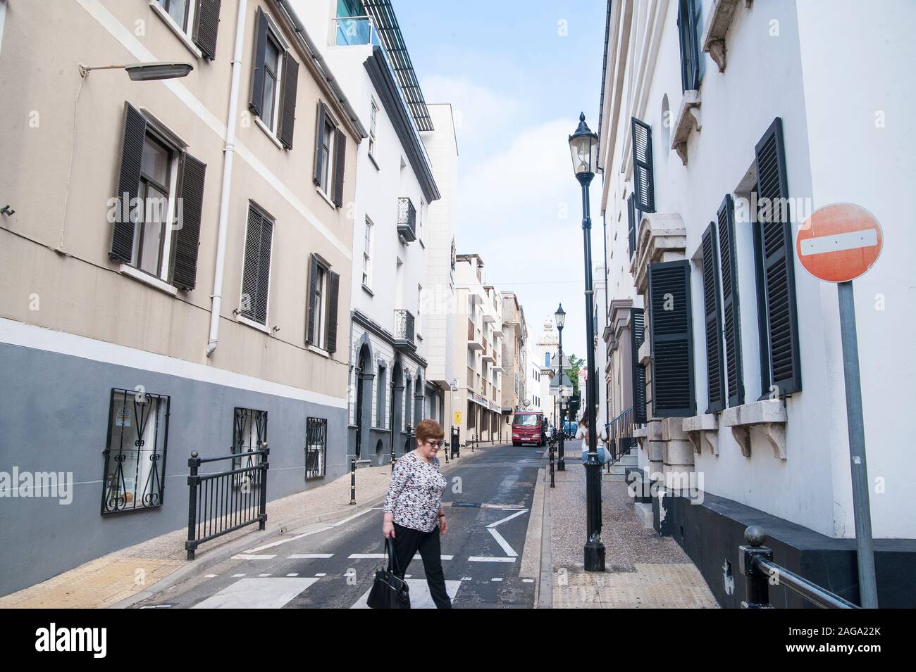 UK, Gibraltar: Old part of the town Stock Photo