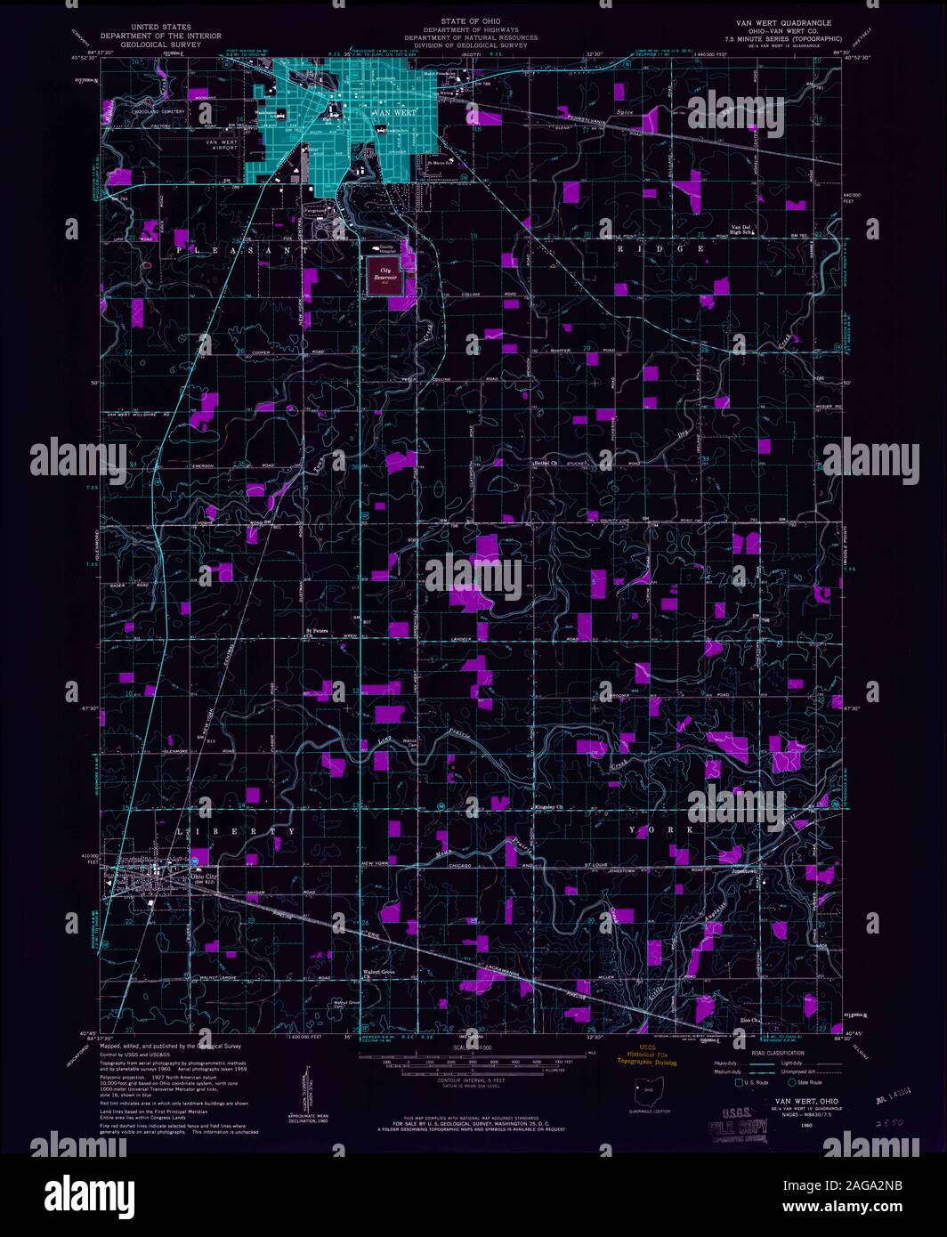 Van wert ohio map hires stock photography and images Alamy