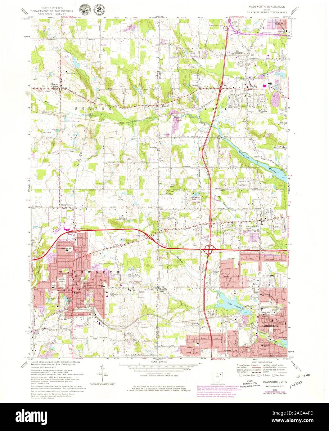 Map of wadsworth ohio hires stock photography and images Alamy