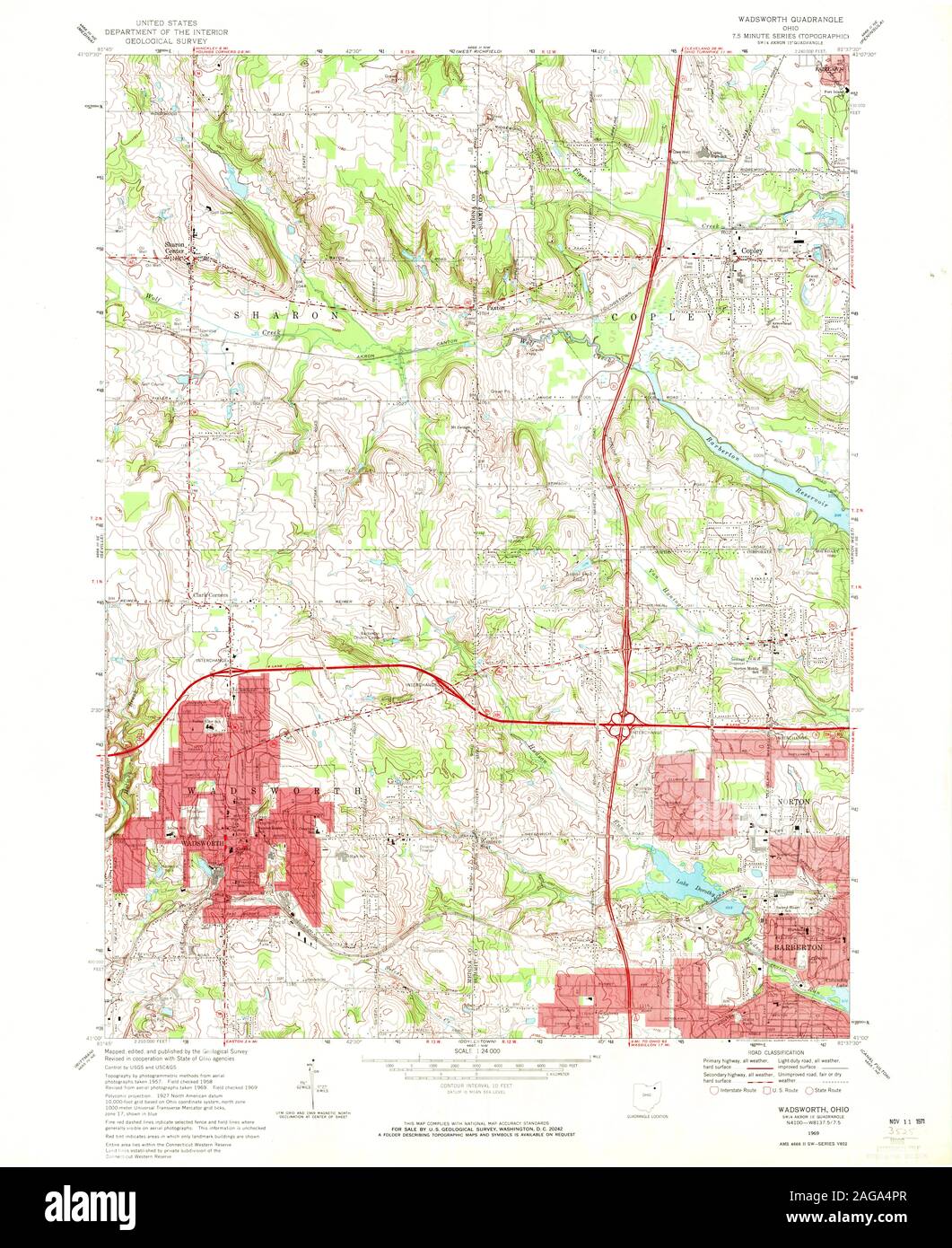 Map of wadsworth ohio hires stock photography and images Alamy