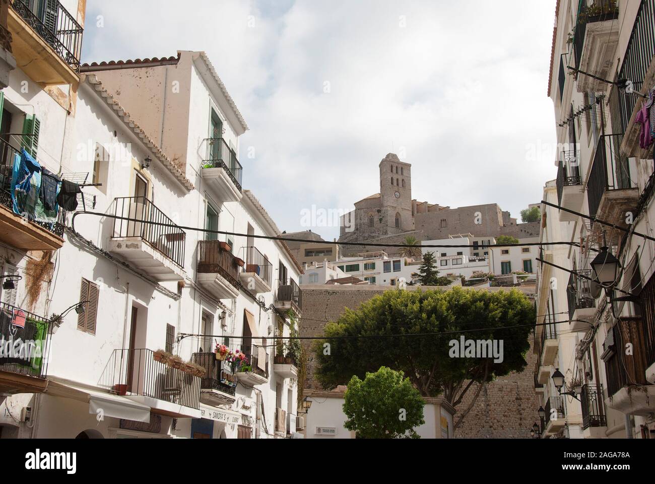 Citadel Path Ibiza Old Town Stock Photo