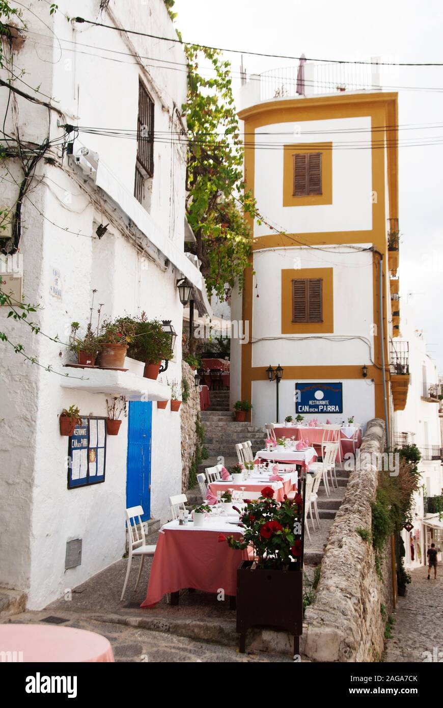 Citadel Path Ibiza Old Town Stock Photo