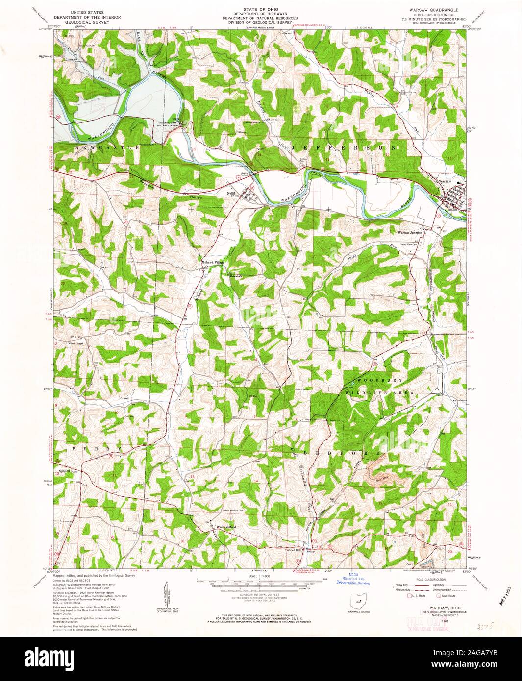 Map of warsaw ohio hires stock photography and images Alamy