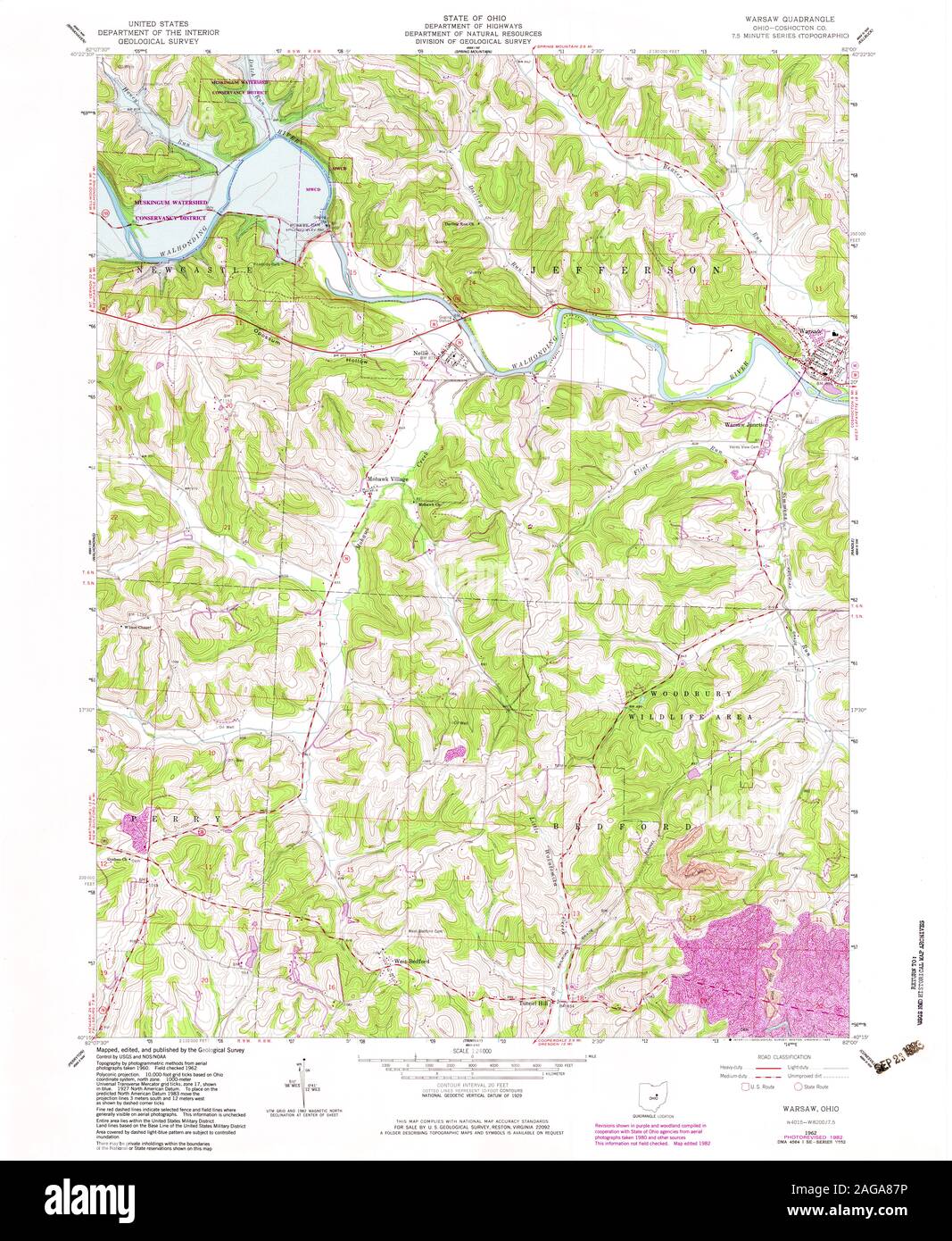 Map of warsaw ohio hires stock photography and images Alamy