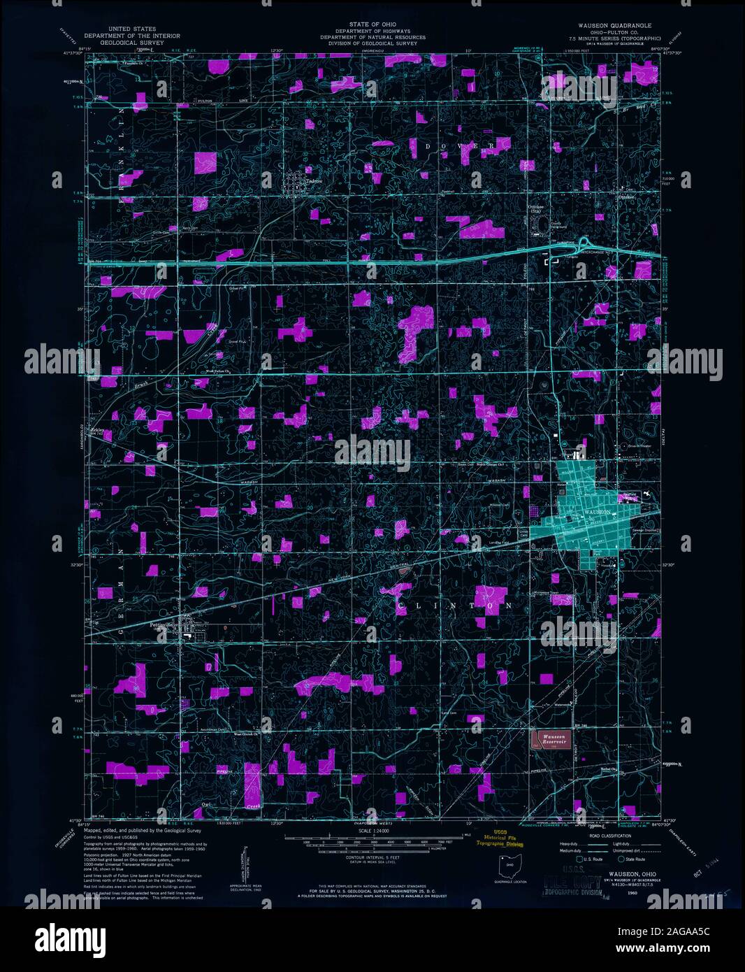Map of wauseon ohio hires stock photography and images Alamy