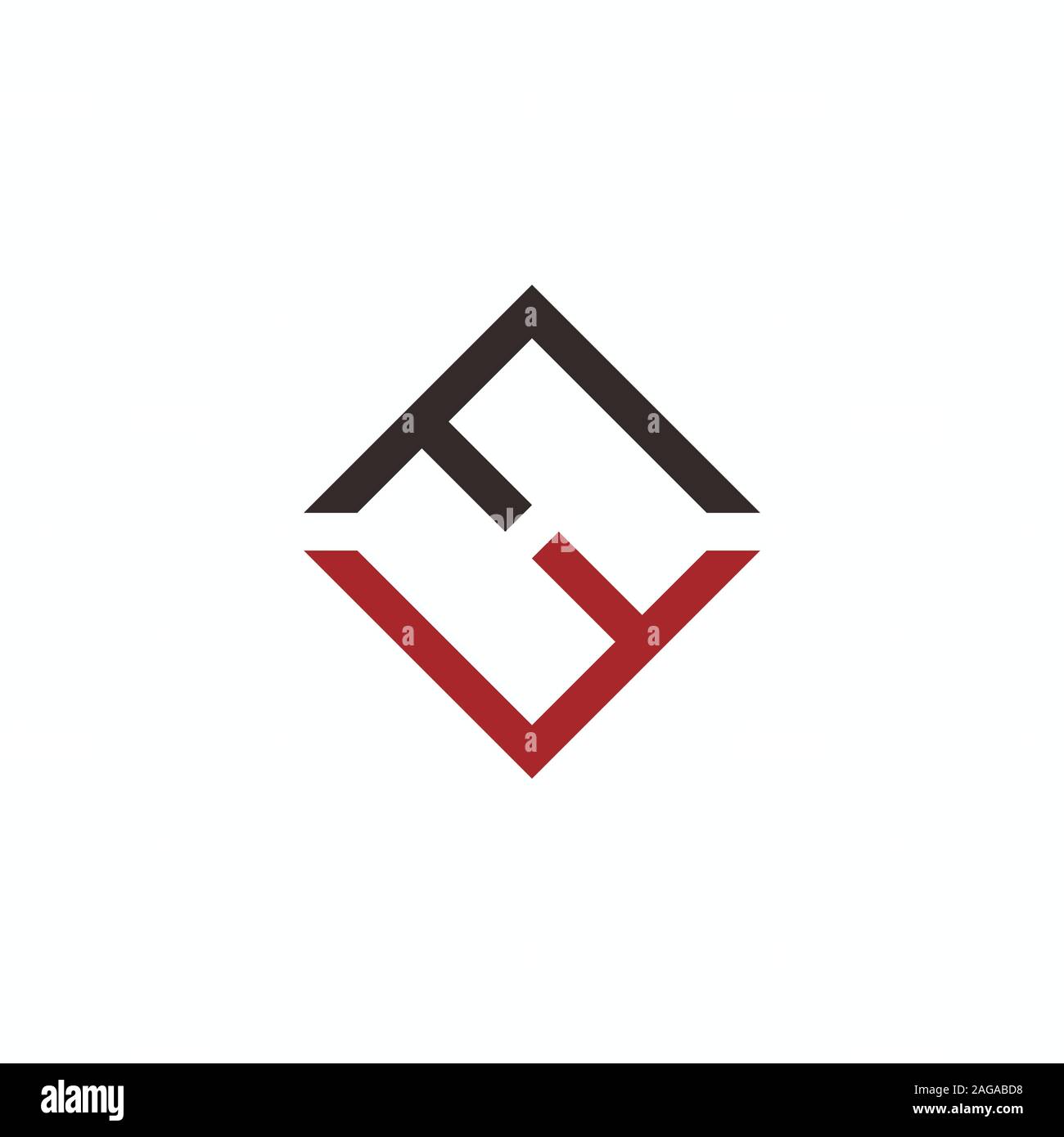 Initial letter fh or hf logo vector design template Stock Vector