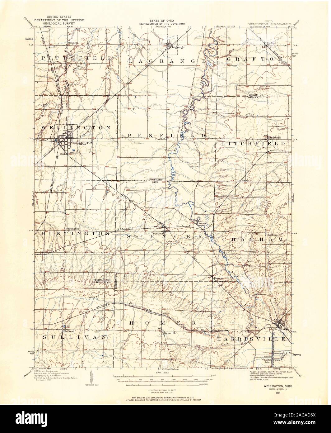 Map of wellington ohio hires stock photography and images Alamy