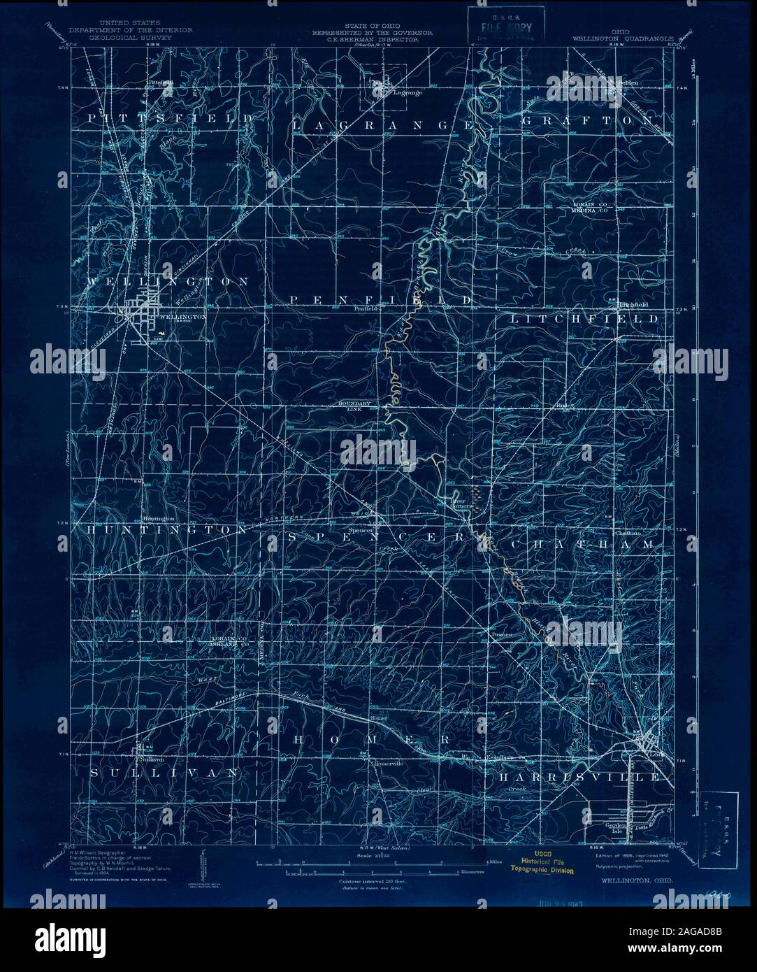 Map of wellington ohio hires stock photography and images Alamy