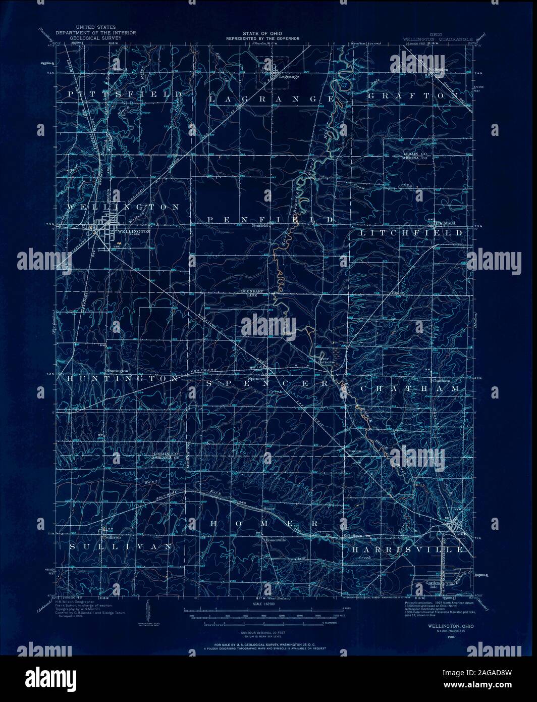 Wellington ohio map hires stock photography and images Alamy