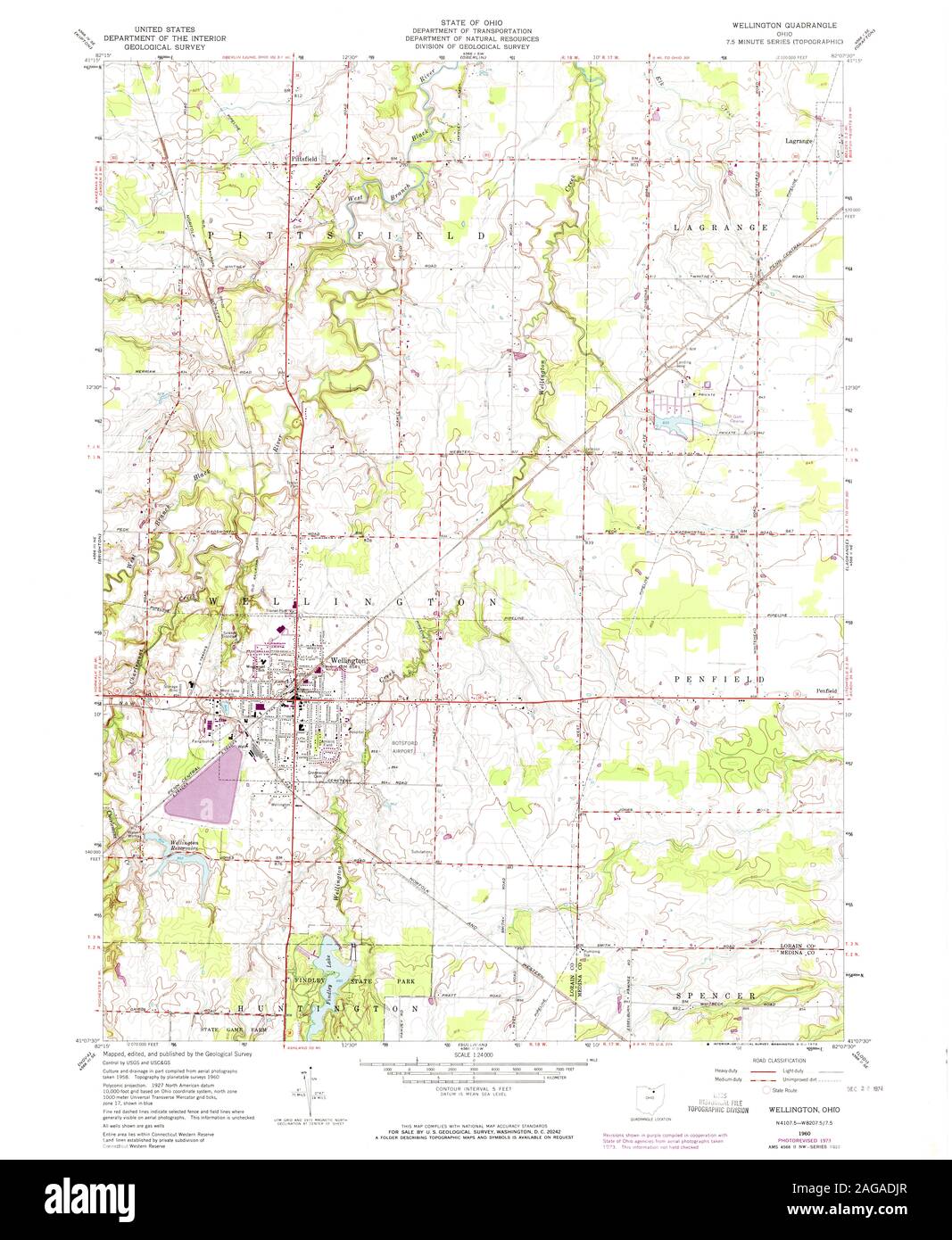 Map of wellington ohio hires stock photography and images Alamy