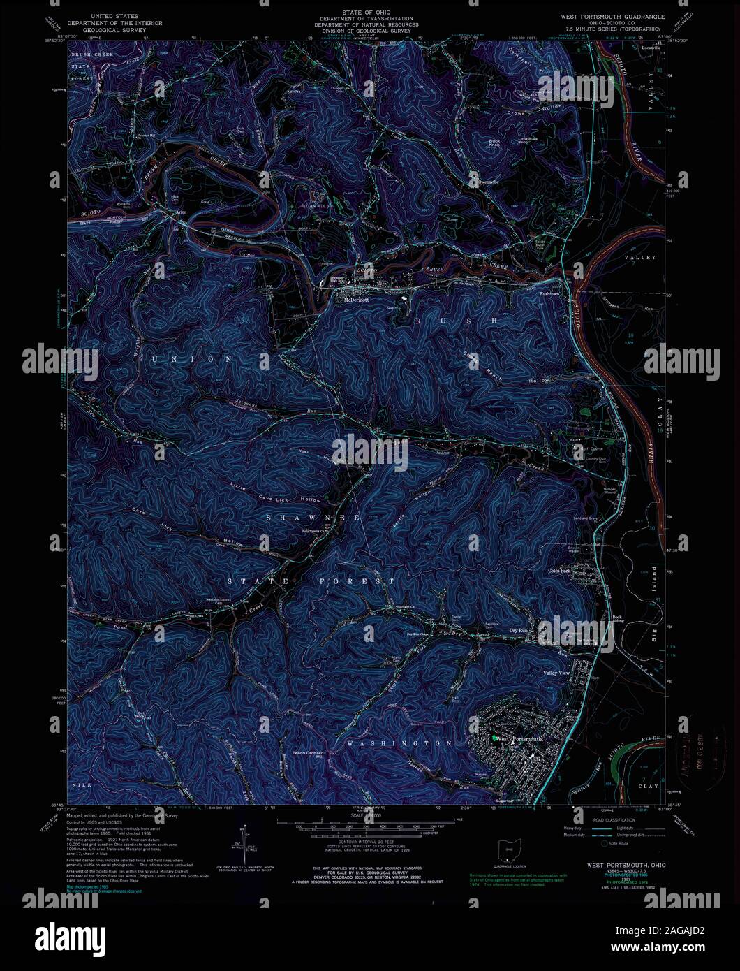 Portsmouth ohio map hires stock photography and images Alamy