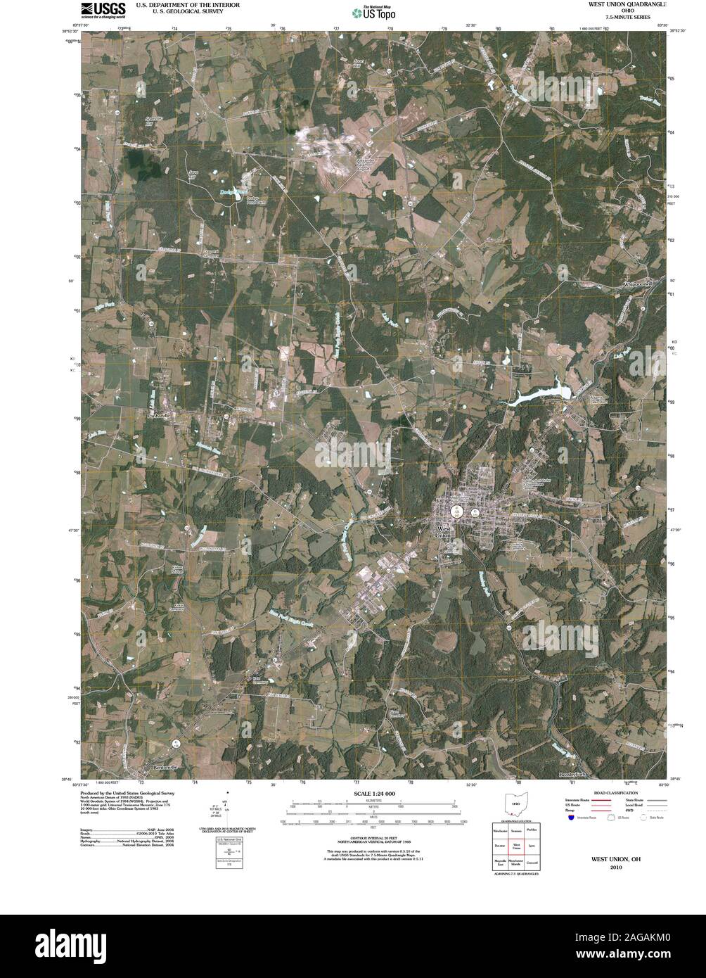 West union ohio map hires stock photography and images Alamy