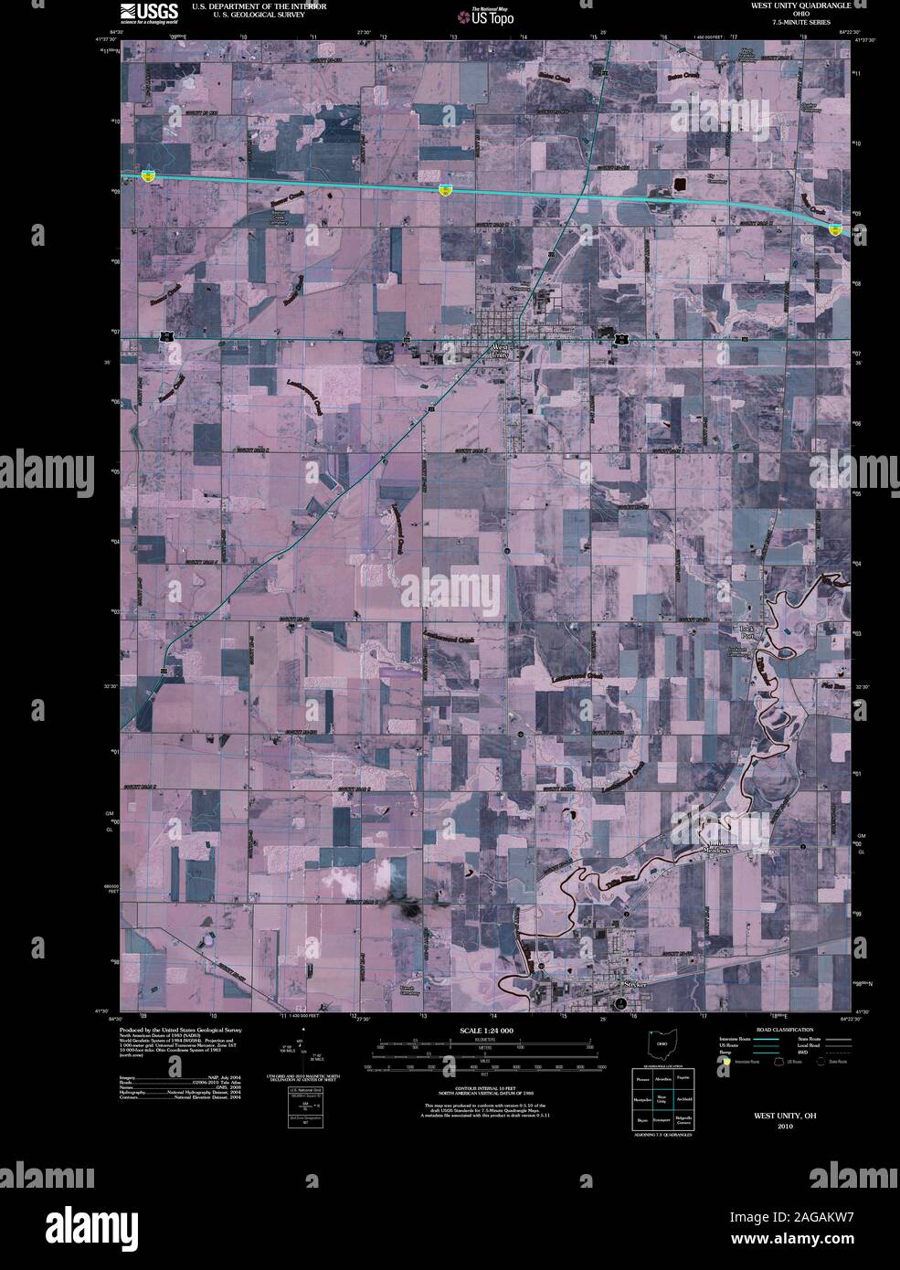 Map of west unity ohio hires stock photography and images Alamy