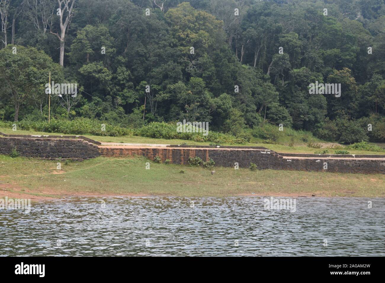 Periyar River and Wildlife Sanctuary in Kerala Stock Photo