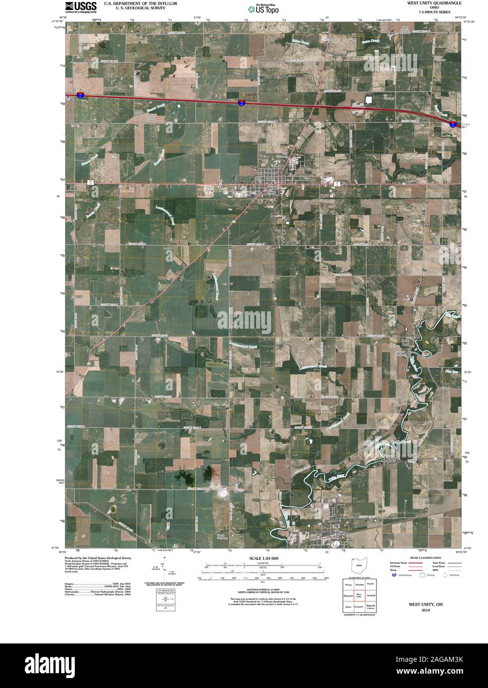 Map of west unity ohio Cut Out Stock Images & Pictures Alamy