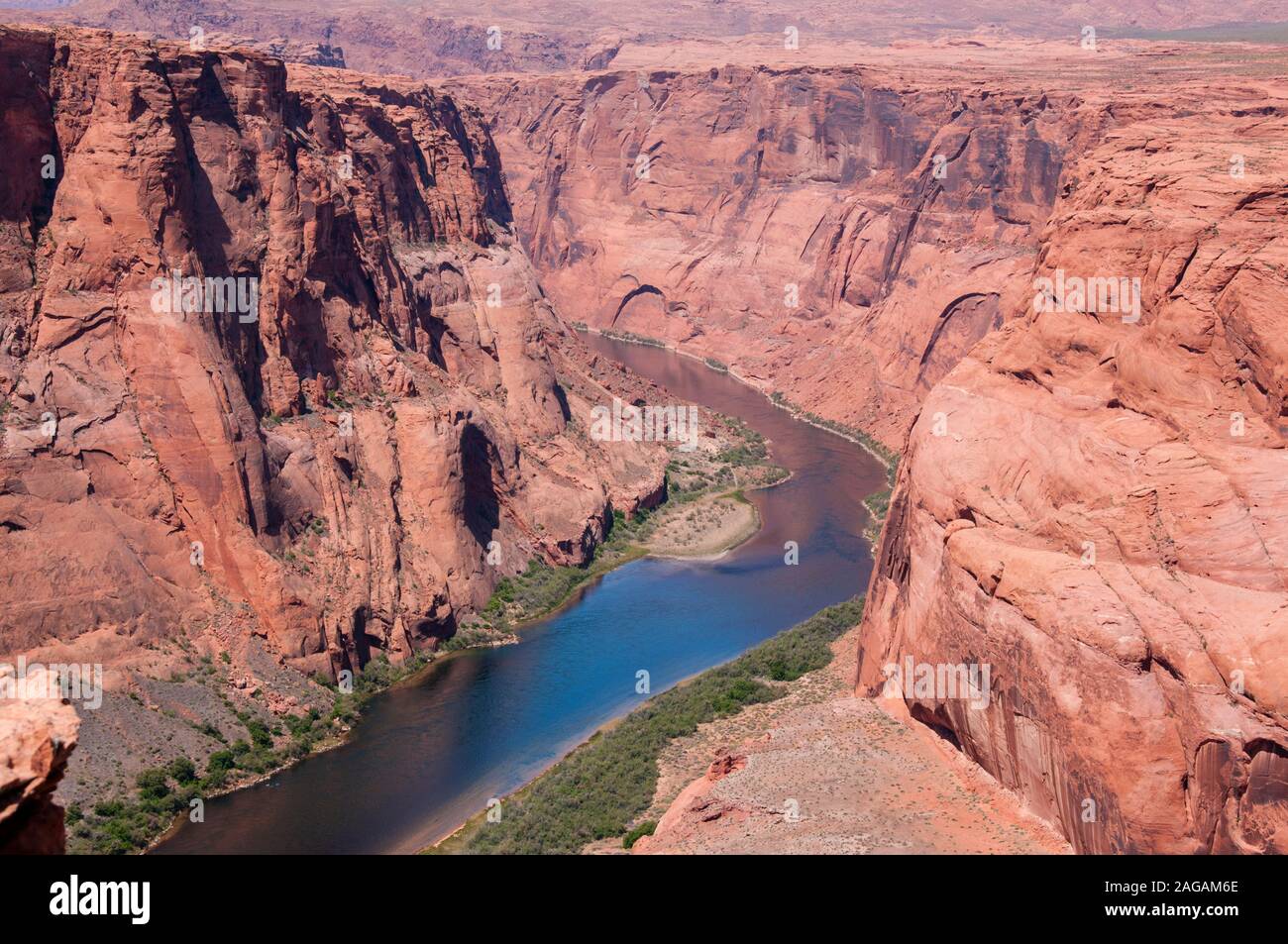Colorado river Horseshoe bend seen from the look out point Page, Arizona, USA Stock Photo