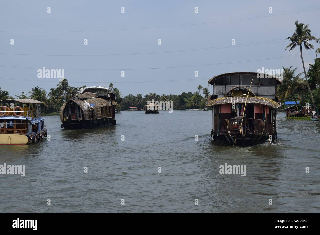 Backwaters in Alleppey Kerala Stock Photo