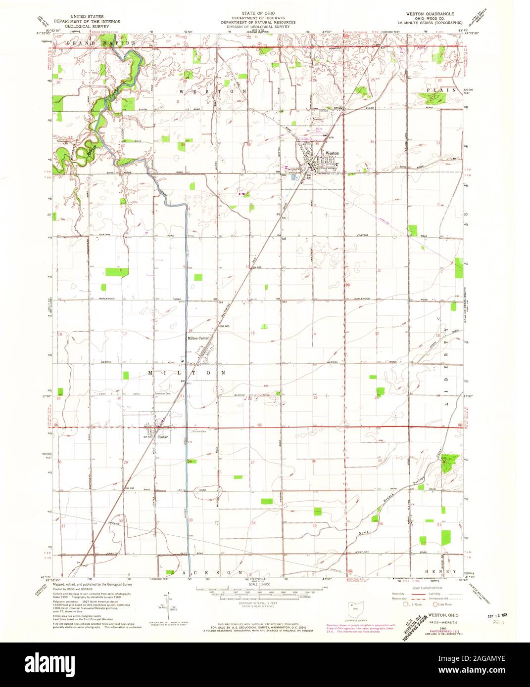 Weston ohio map hires stock photography and images Alamy
