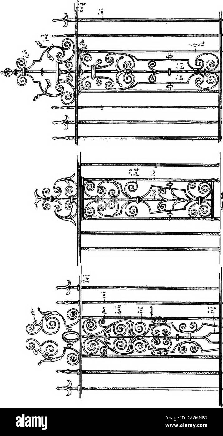 Ancient Building Railingworks . English ironwork of the XVIIth & XVIIIth centuries; an historical ...