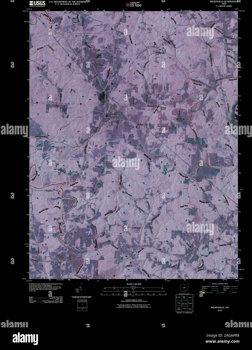 Map of wilkesville hires stock photography and images Alamy