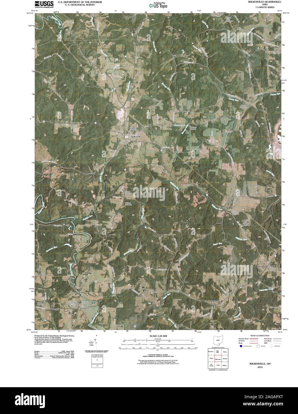 Map of wilkesville hires stock photography and images Alamy