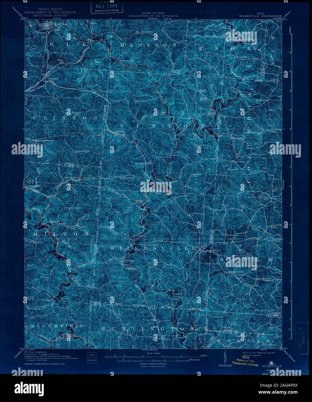 Map of wilkesville hires stock photography and images Alamy