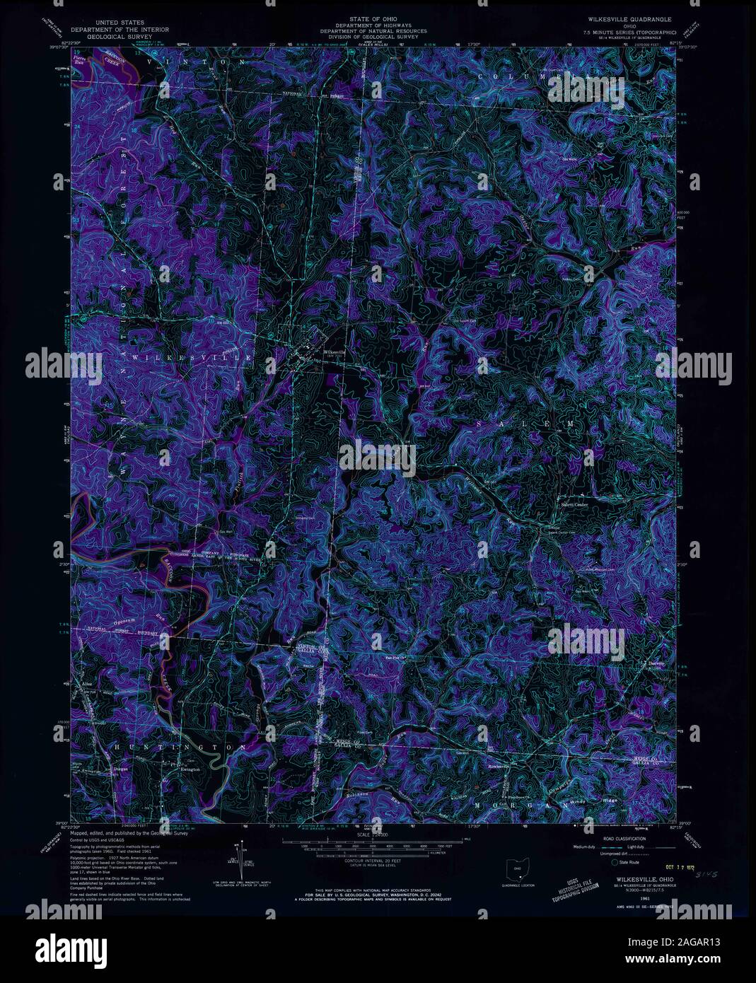 Map of wilkesville hires stock photography and images Alamy