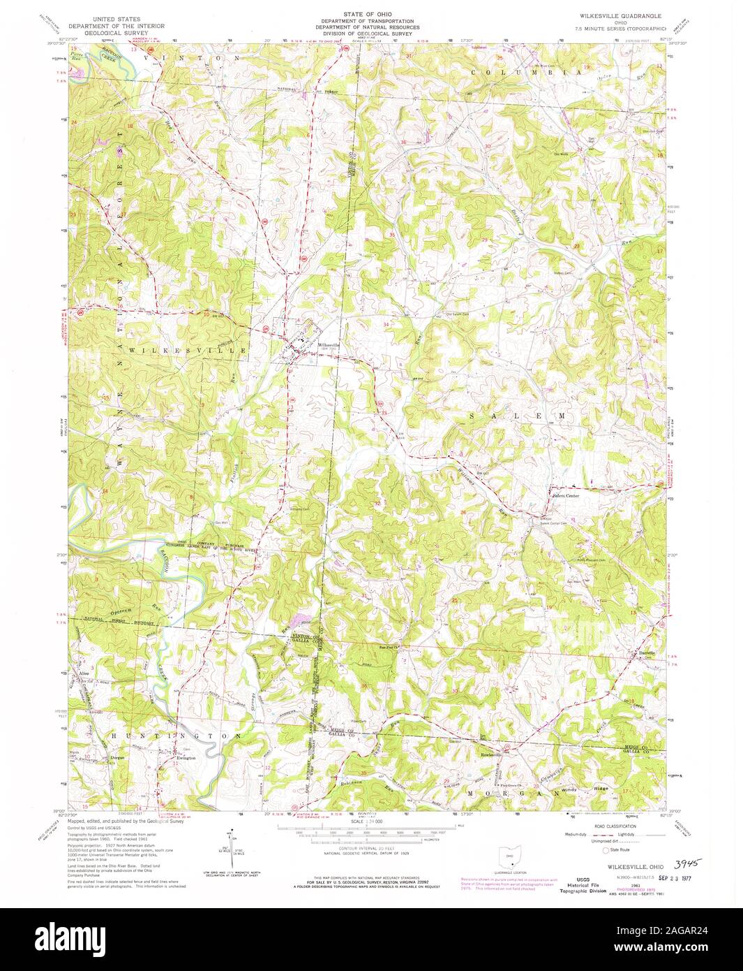 Map of wilkesville hires stock photography and images Alamy