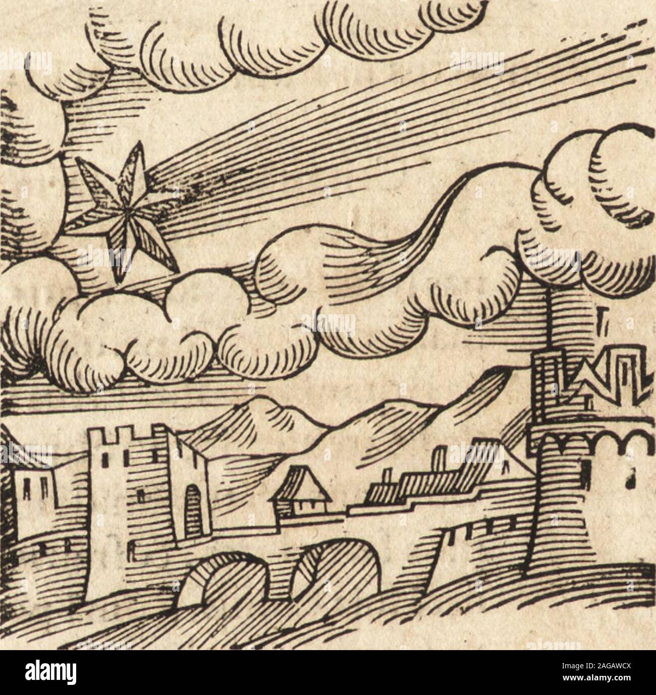 . Prodigiorvm ac ostentorvm chronicon : quae praeter naturae ordinem, motum, et operationem, et in svperioribus & his inferioribus mundi regionibus, ab exordio mundi usque ad haec nostra tempora, acciderunt .... ella trib.menfib.apparuit, cecideruntcp coelo imbres perpetuij&tonitruahorre da, qualia nuqua homin5 mcmoriafuerat audita,cre bercp cafusfulminu,quib» expiadis fxpeTheodatus fupplicationu indixit po* puio, & ipfe folenni mof c pompa fecutus eft. Obrjt dieTheodatus magno do lore ciuitatis,anno potifica tus fui quarto, & in Vatica* no fitus cft. Donus eft inde fedemadeptus. Sarraceni Lic Stock Photo