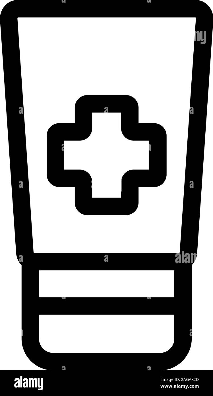 first aid kit icon vector. Isolated contour symbol illustration Stock ...
