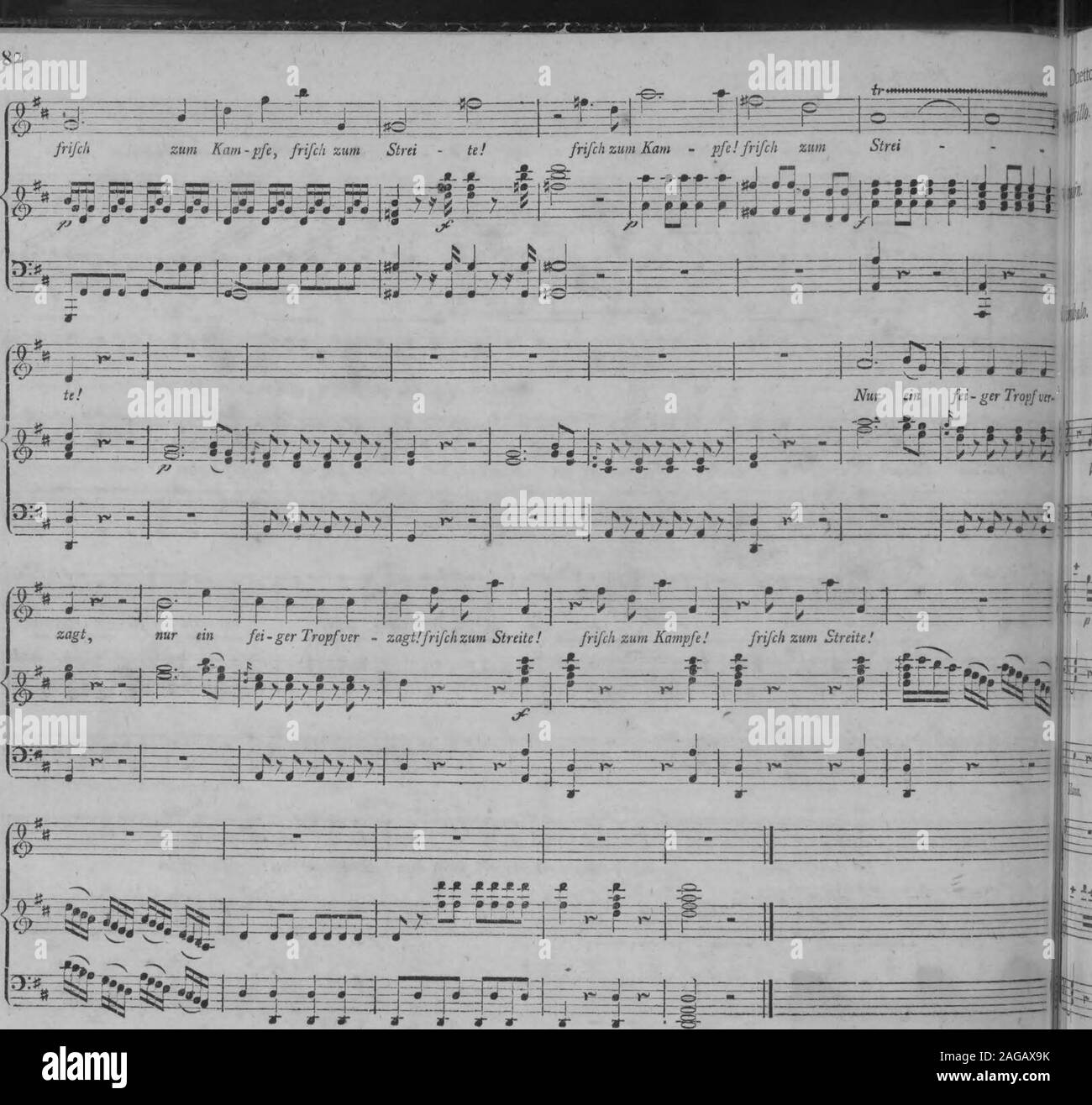 . Die Entfuhrung aus dem Serail : ein komisches Singspiel in drey Aufzugen (1796). Mozart, Entführ, aus dem Serail.. C etto. Allegro. Stock Photo