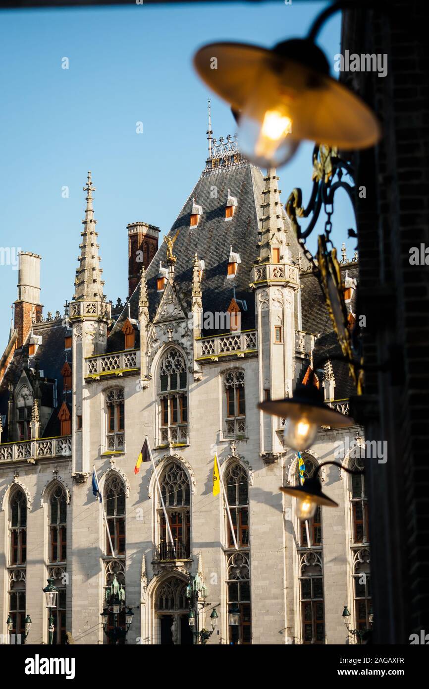 Provincial Palace in the city center of Bruges in Belgium Stock Photo