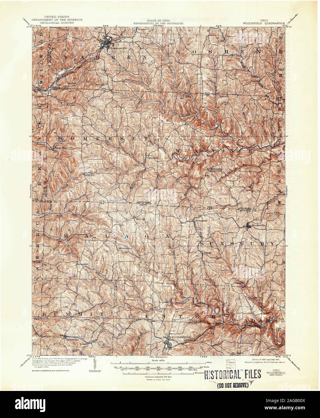 Woodsfield map hires stock photography and images Alamy