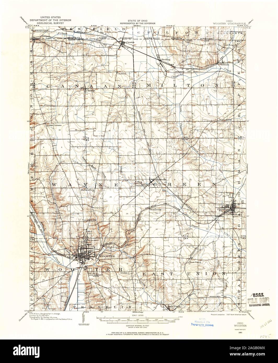 Map of wooster ohio Cut Out Stock Images & Pictures Alamy