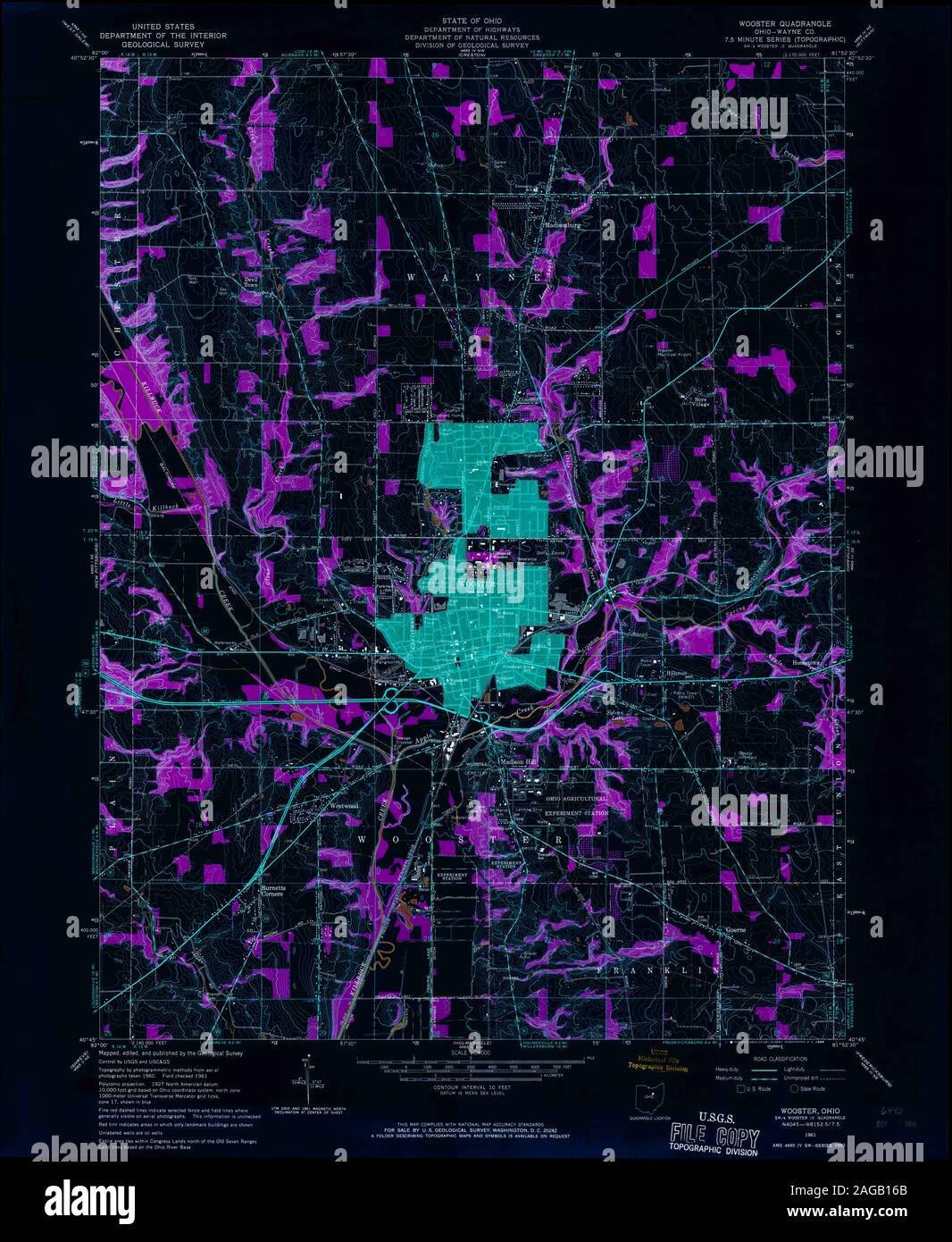 Map of wooster ohio hires stock photography and images Alamy