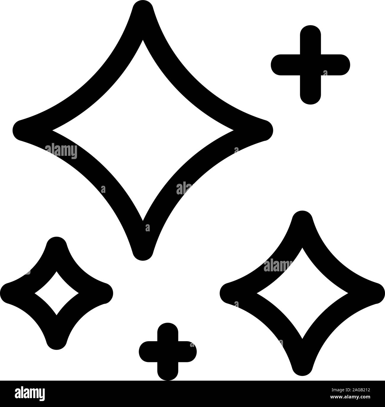 Crystal clear vector icon. Isolated contour symbol illustration Stock ...