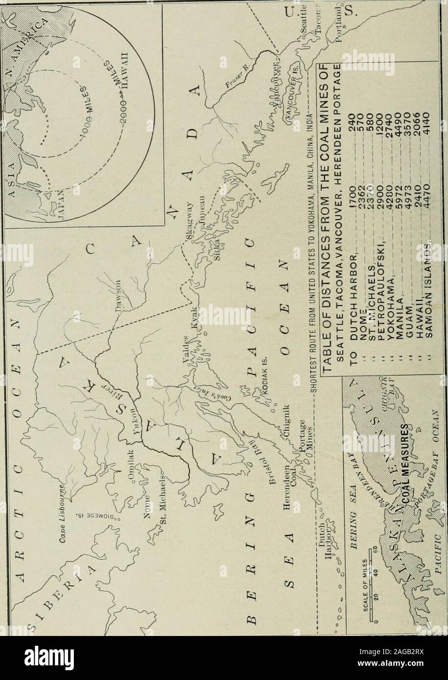 . Factory and industrial management. and covered over with a white tarpaulin. $30 a ton at lowest, ranging upwards to %y^ a ton. The consumptionni Hawaii is 150,000 tons, and the conditions are such that this coalcan be competitively exported southeastward for the Californian,Mexican, and Central American markets, and south west ward to thePhilippine Islands, for the Japanese go further, even to India, with coalof poorer quality. DISTANCES IN NAUTICAL MILES FROM Chignik-Unga.Herendeen Bay. Seattle. San Francisco.Dutch Harbor to 240 1.702 2.035 Yokohama to 2,726 4.280  ^^2^. Philippine Islands Stock Photo