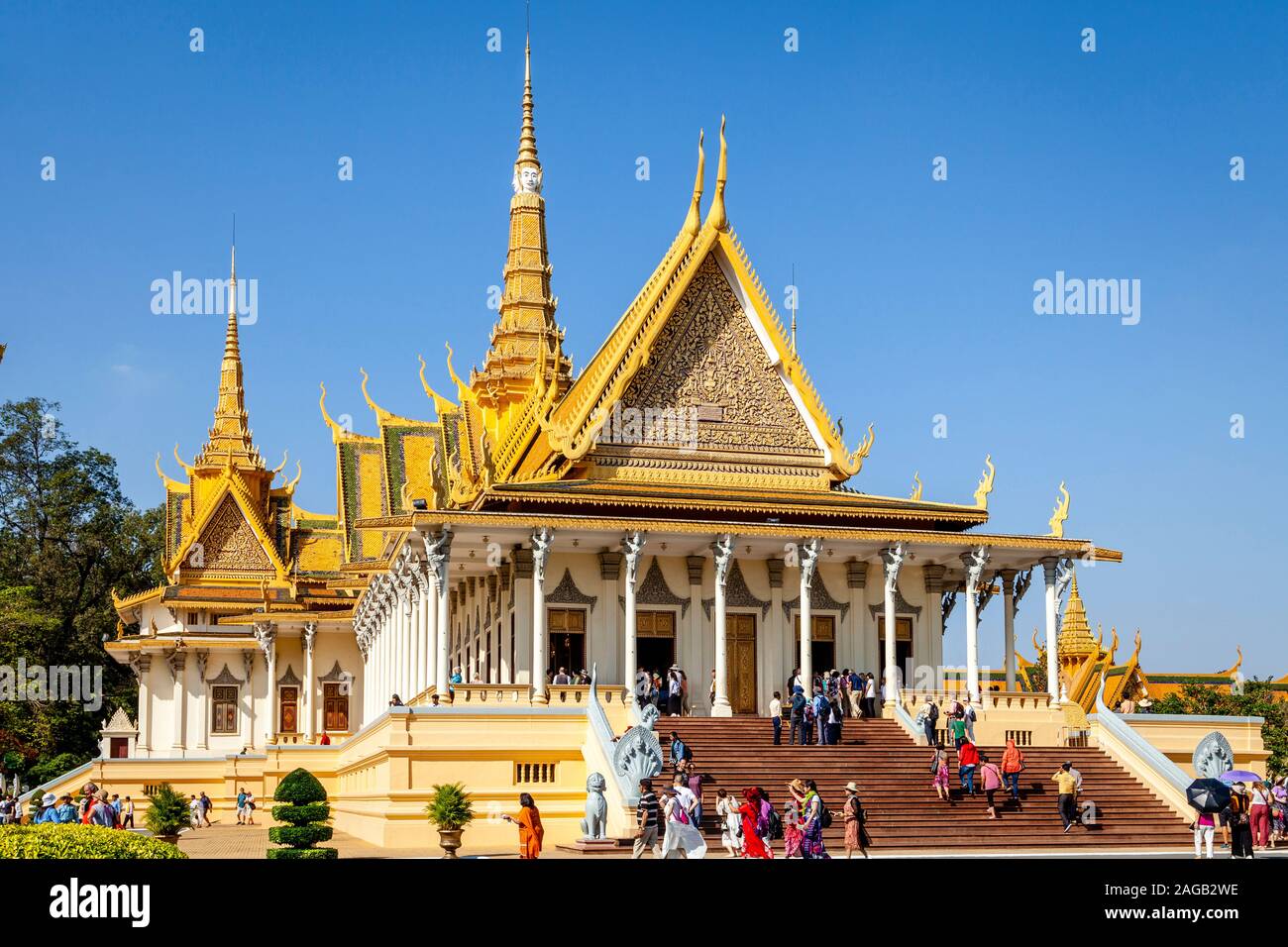 The Throne Hall At The Royal Palace, Phnom Penh, Cambodia. Stock Photo