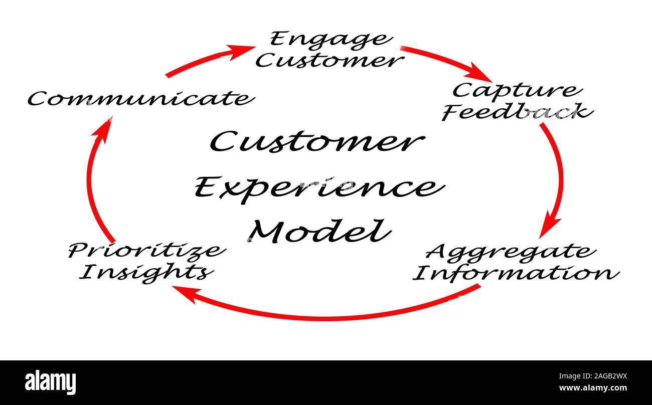 Diagram of Customer Experience Model Stock Photo Alamy