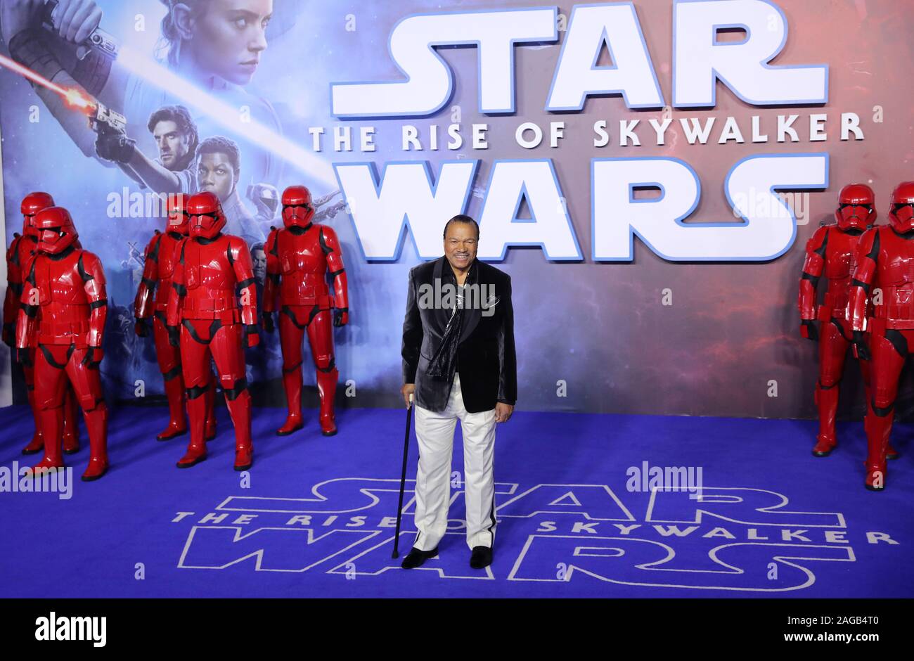Billy Dee Williams attending the premiere of Star Wars: The Rise of Skywalker held at the Vue Leicester Square in London. Stock Photo