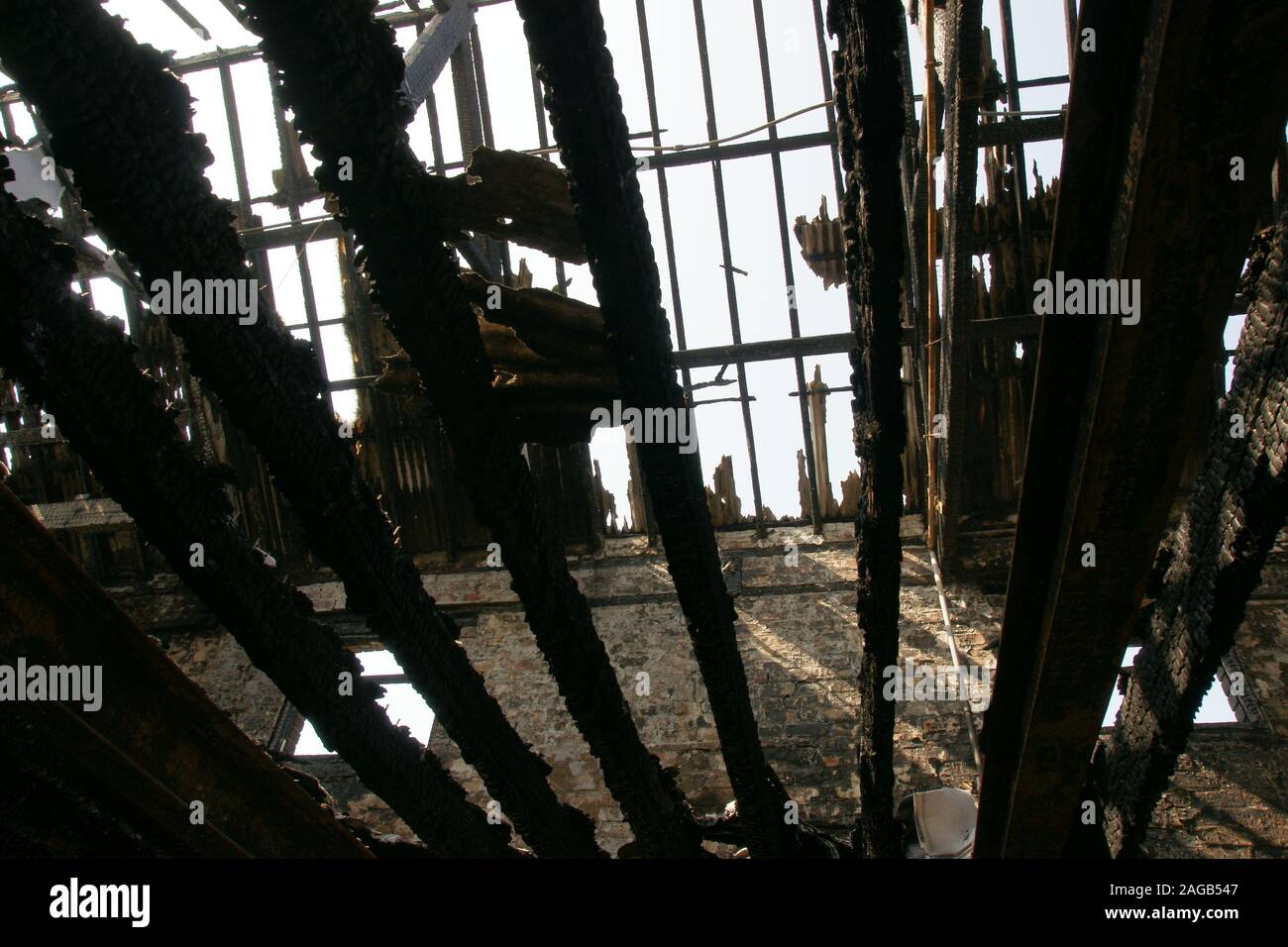 property fire, danger zone, Australian bushfire Stock Photo Alamy